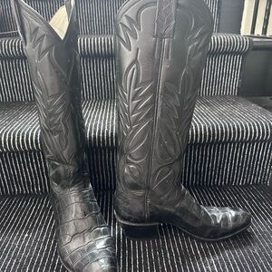 Black Alligator 🐊 Cowboy Boots
